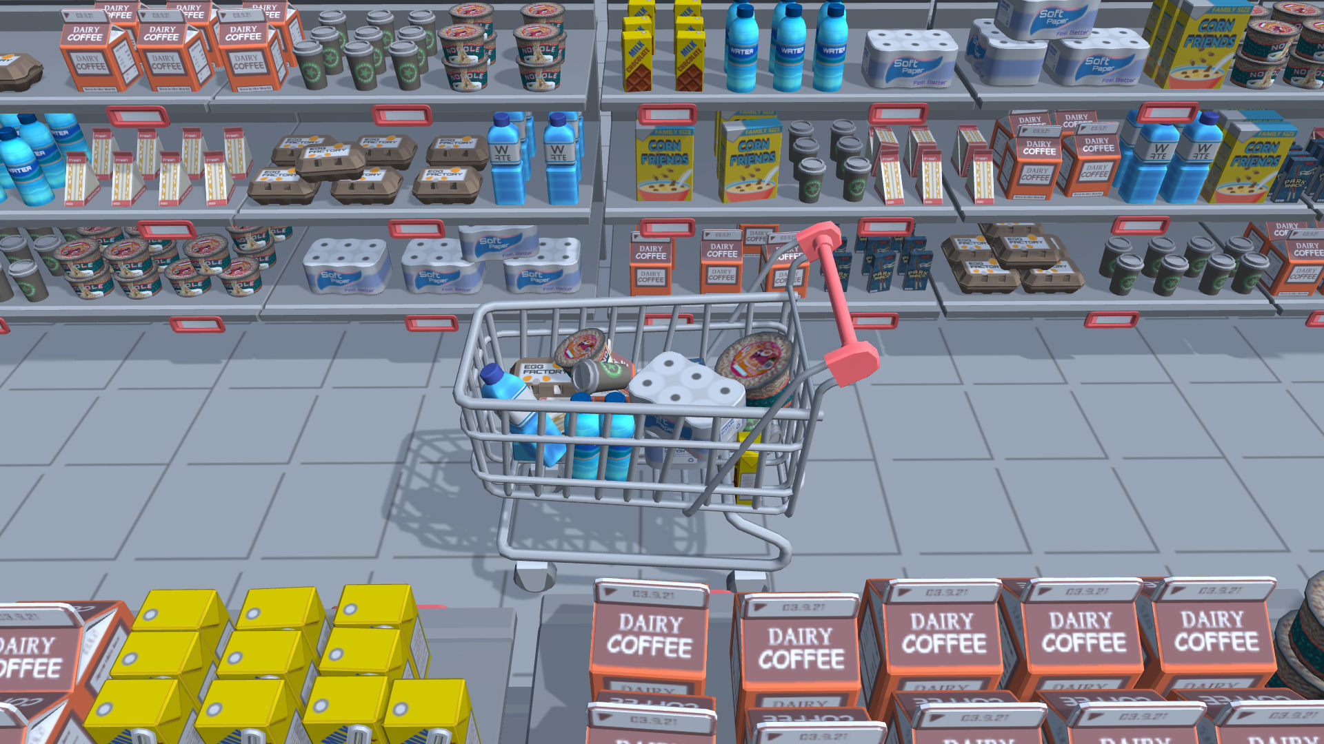 Hyper Casual Supermarket Low-poly 3D model_13