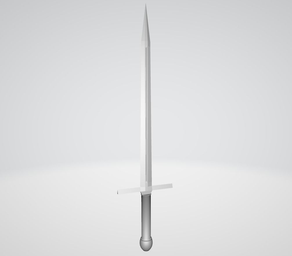 Simple Sword 3D model Low-poly 3D model_10
