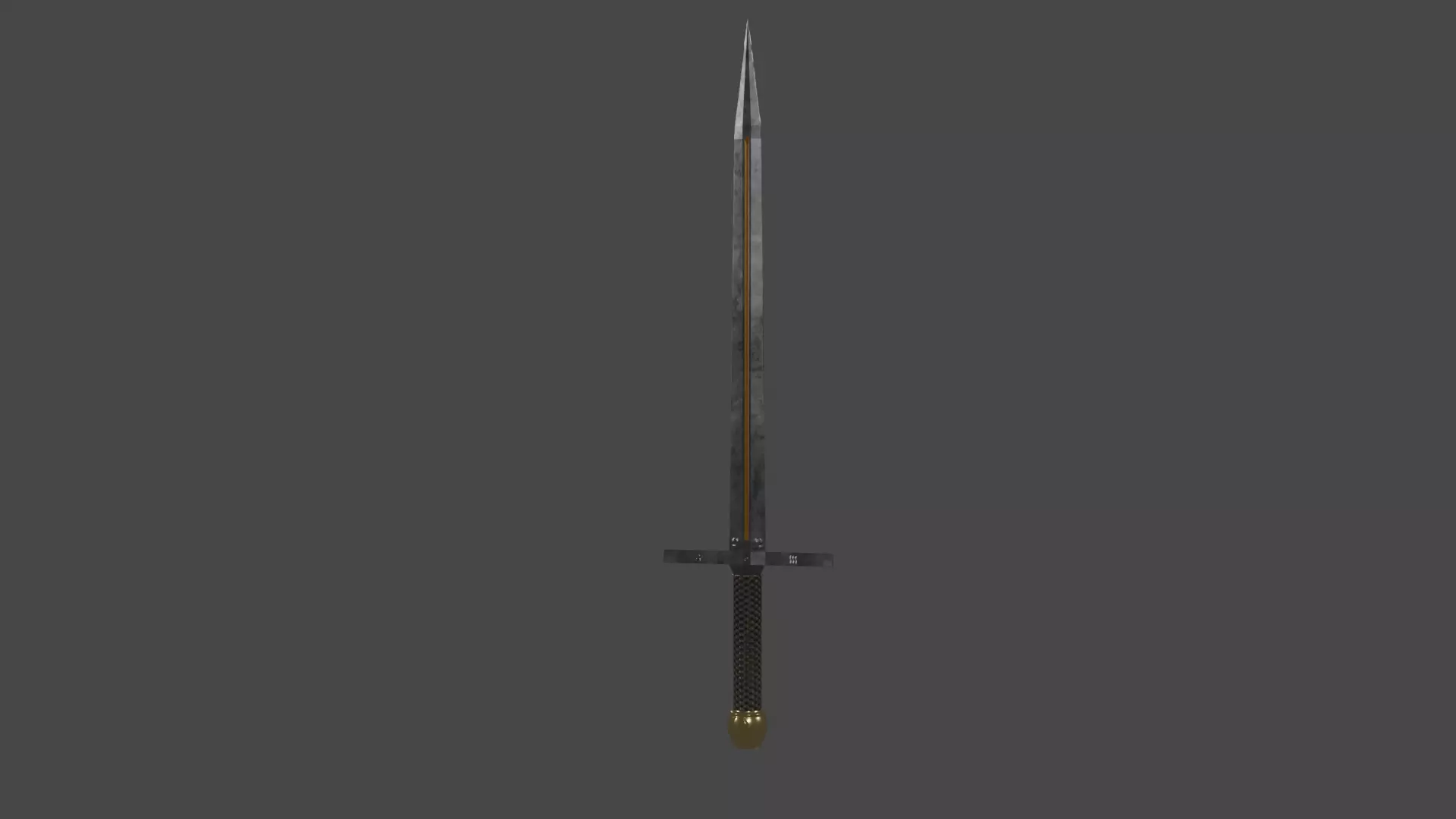 Simple Sword 3D model Low-poly 3D model_0