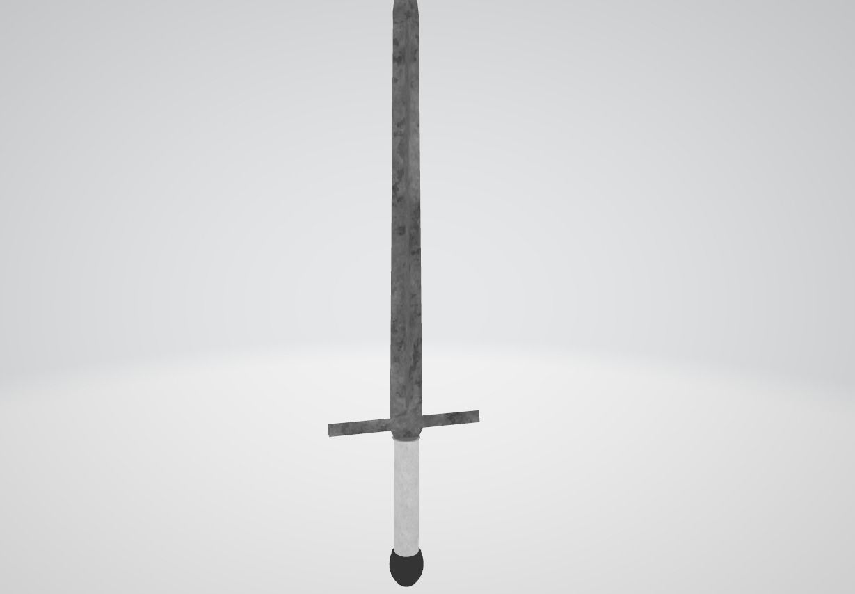 Simple Sword 3D model Low-poly 3D model_9
