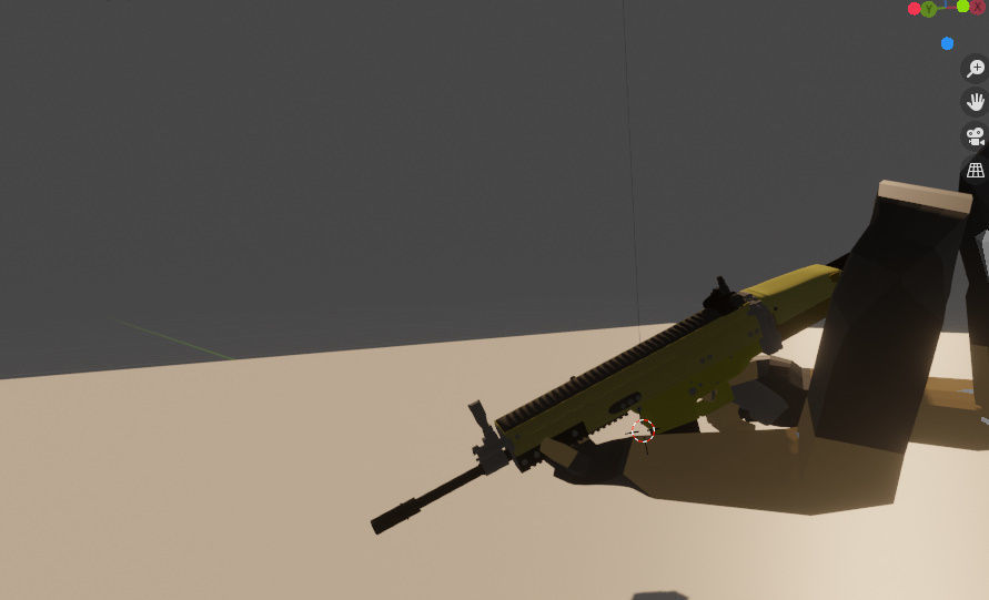 Fps Animated Character With Gun Low-poly 3D model_4