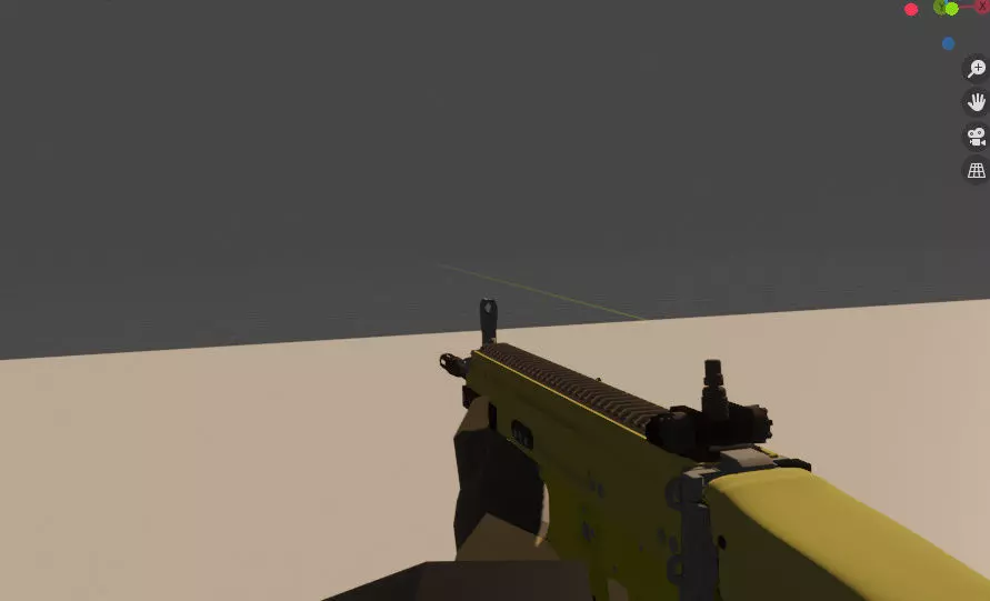 Fps Animated Character With Gun Low-poly 3D model_0