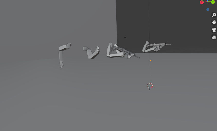 Fps Animated Character With Gun Low-poly 3D model_10