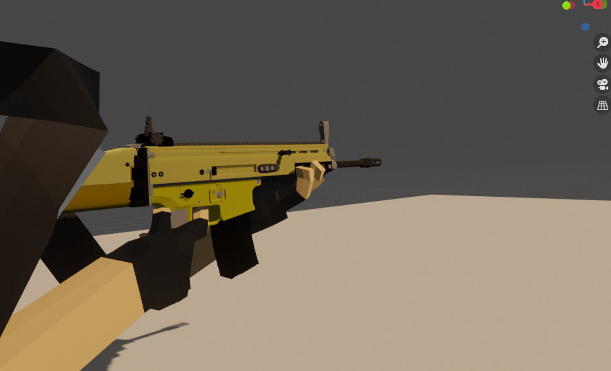 Fps Animated Character With Gun Low-poly 3D model_2