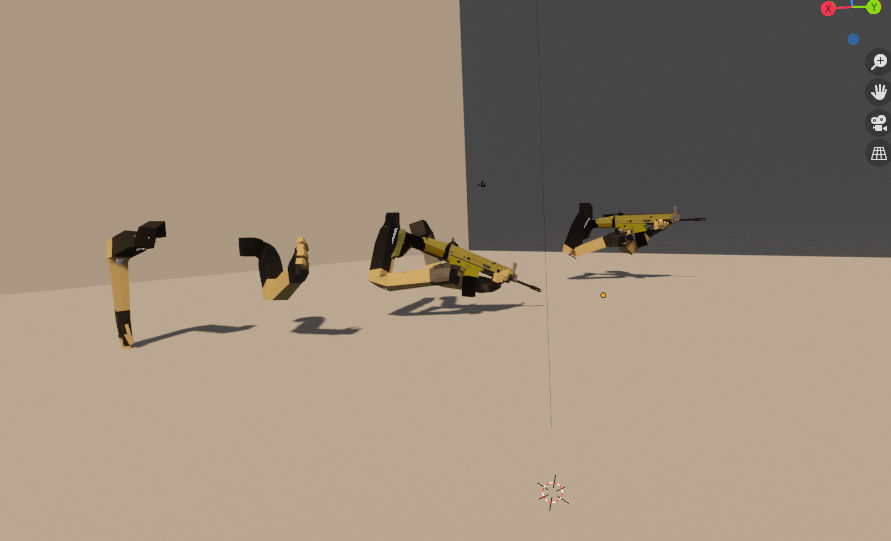 Fps Animated Character With Gun Low-poly 3D model_9