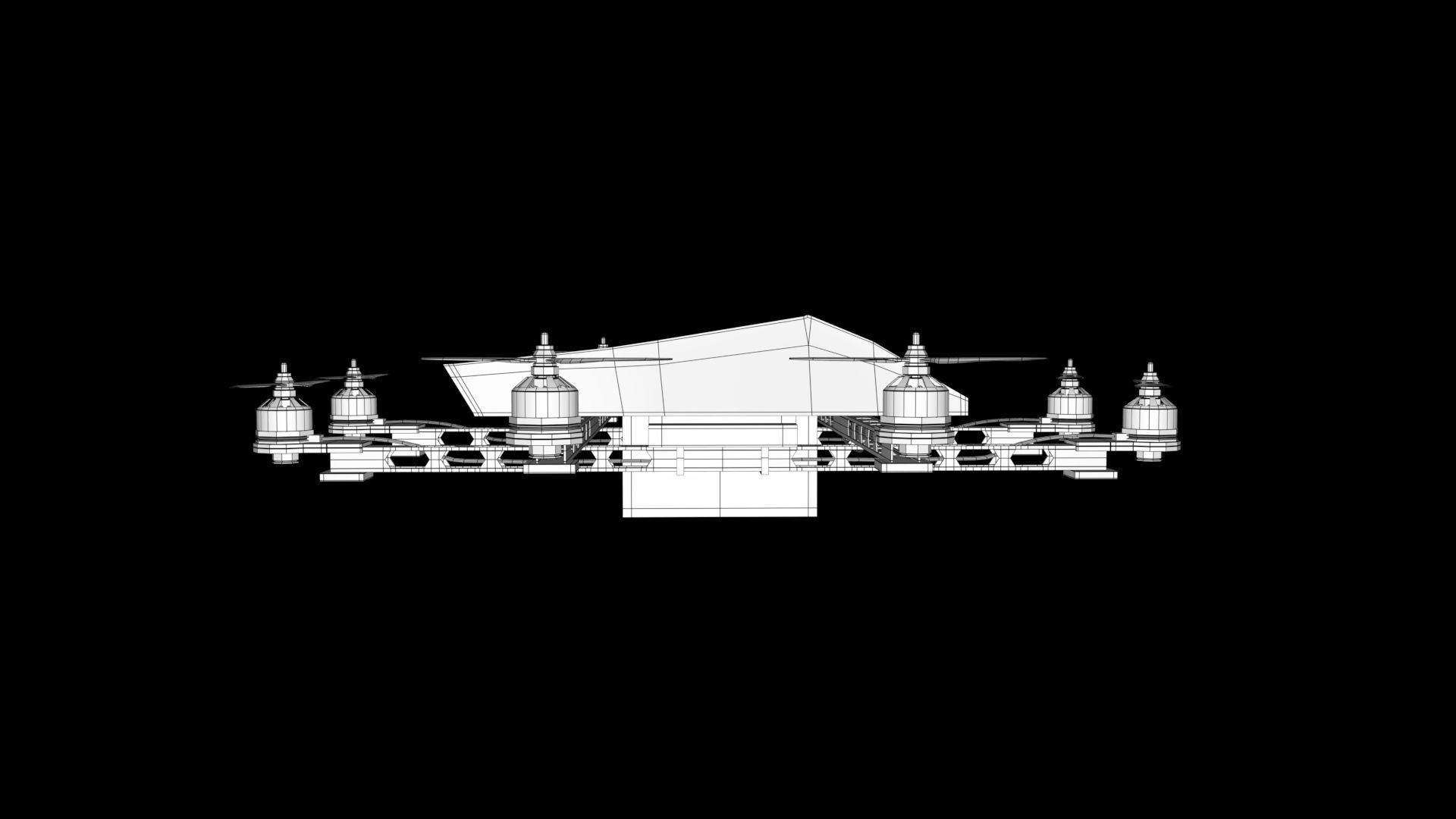 Drone with four propellers 3D model_7