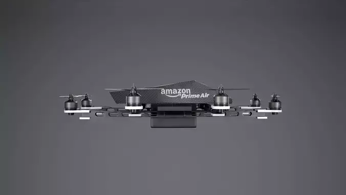 Drone with four propellers 3D model Drone with four propellers 3D model