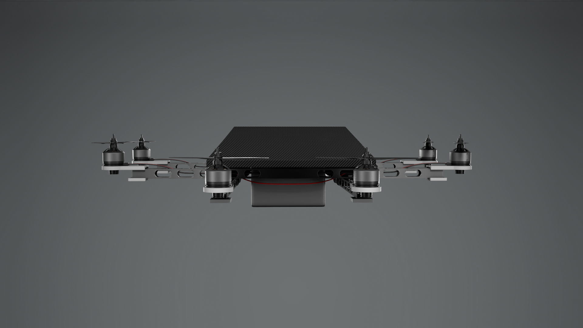 Drone with four propellers 3D model_3
