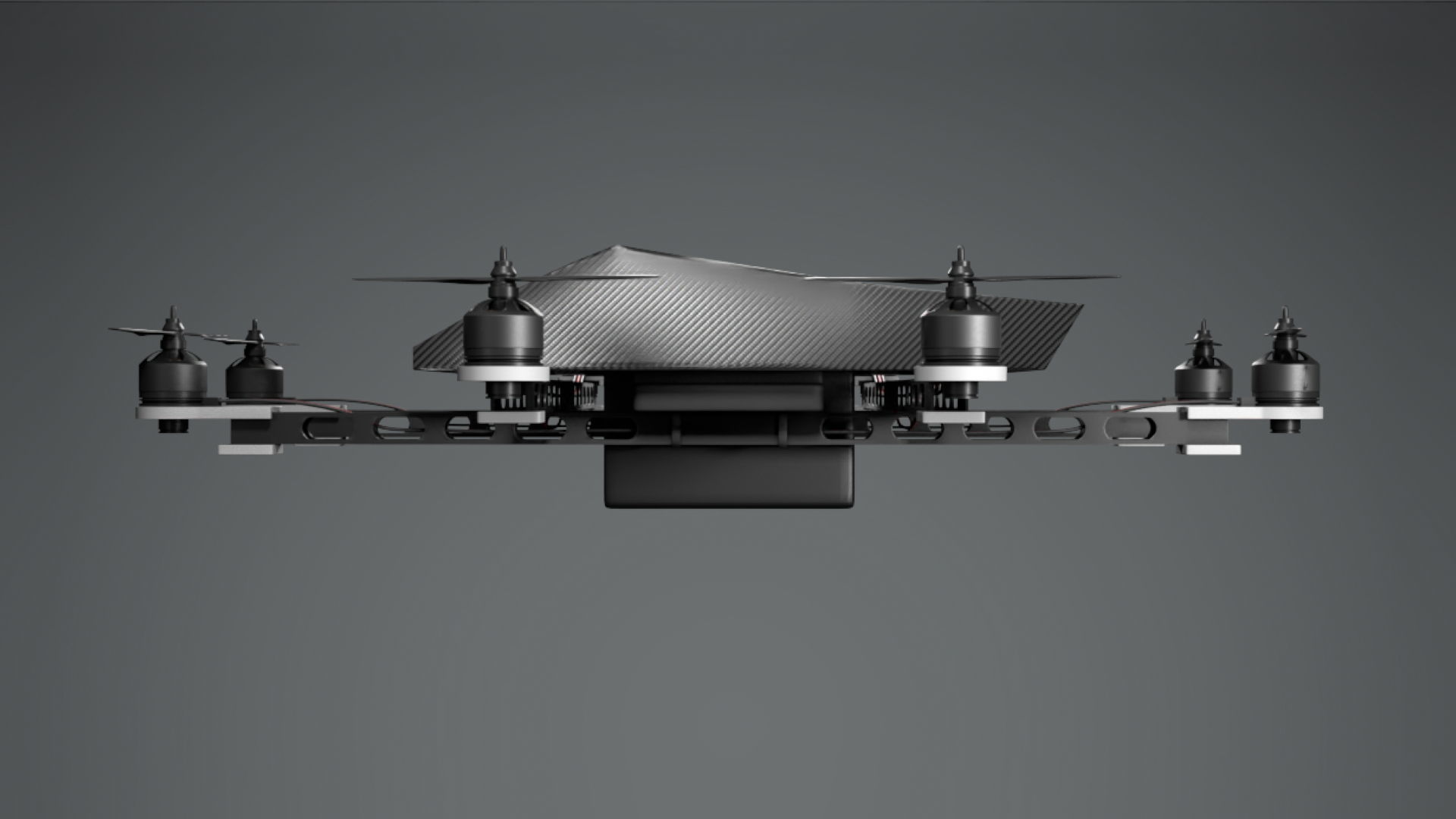 Drone with four propellers 3D model_1