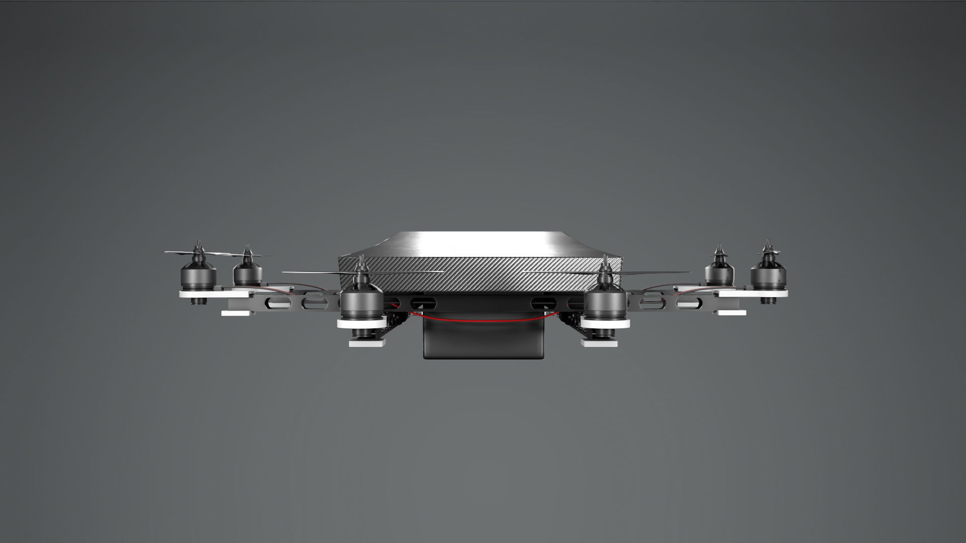 Drone with four propellers 3D model_4