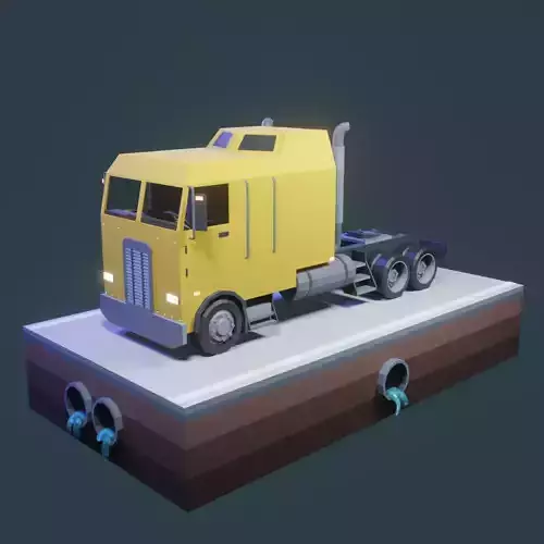 Low Poly Truck semi