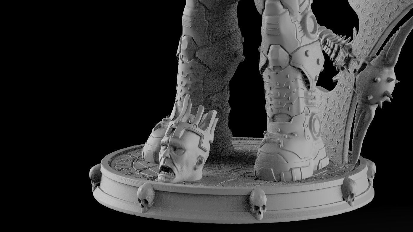 DOOM SLAYER WHITH BGF 3D print model_42