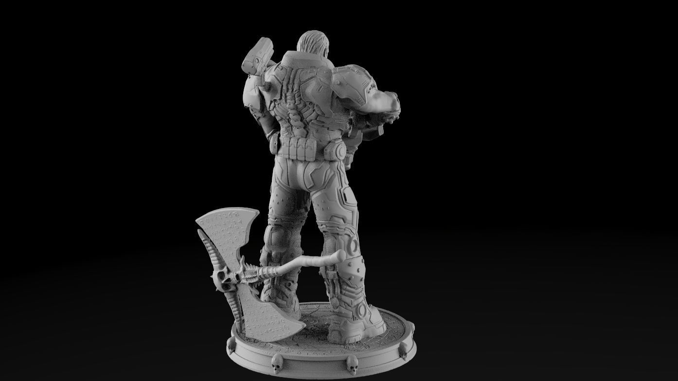 DOOM SLAYER WHITH BGF 3D print model_26