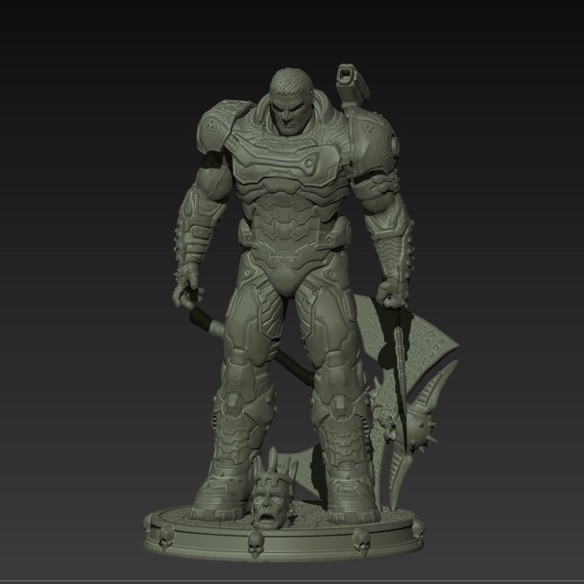 DOOM SLAYER WHITH BGF 3D print model_46