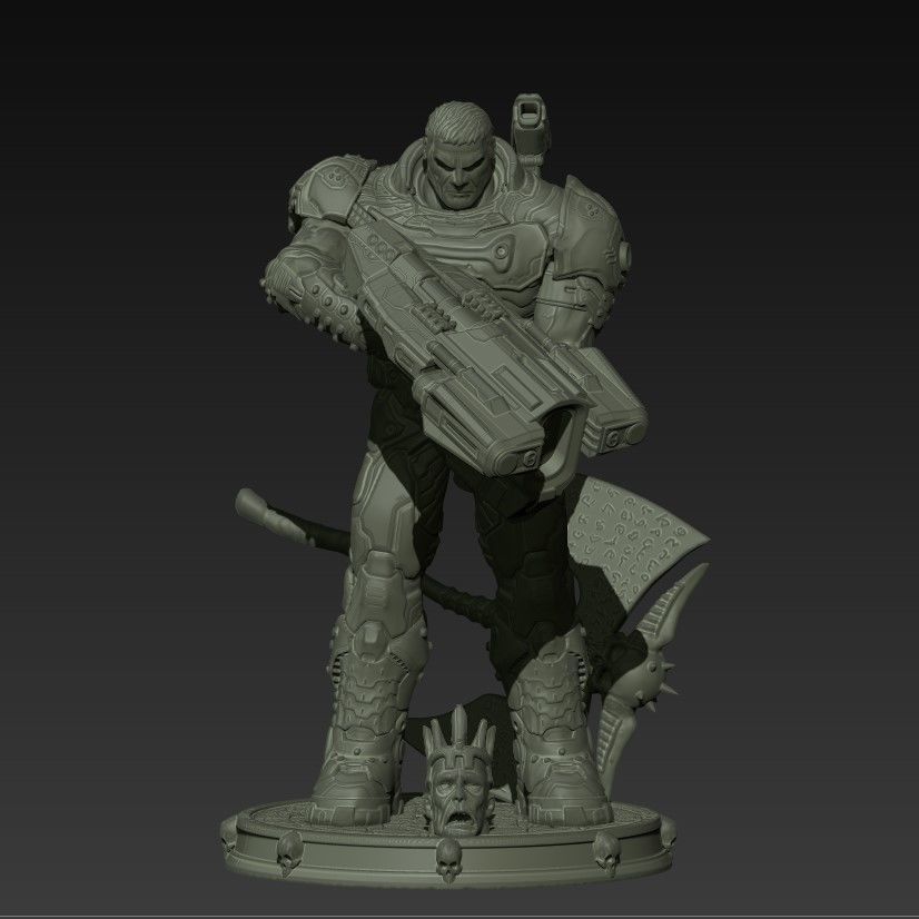 DOOM SLAYER WHITH BGF 3D print model_51