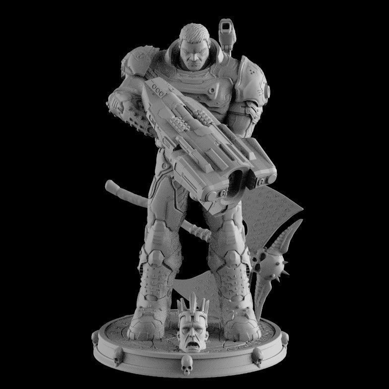 DOOM SLAYER WHITH BGF 3D print model_20