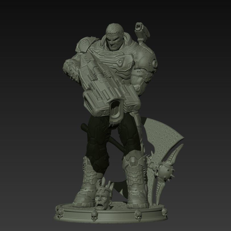 DOOM SLAYER WHITH BGF 3D print model_54