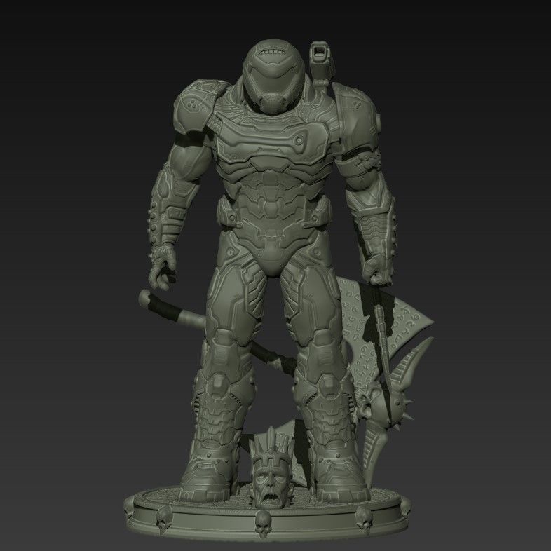 DOOM SLAYER WHITH BGF 3D print model_58