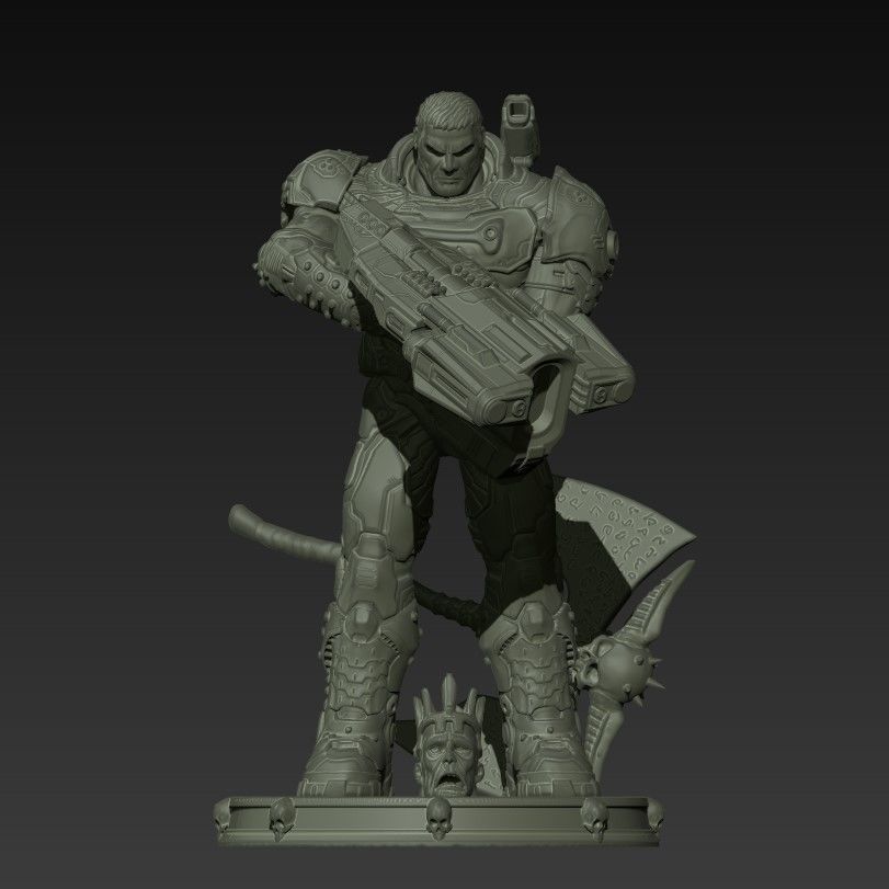 DOOM SLAYER WHITH BGF 3D print model_53