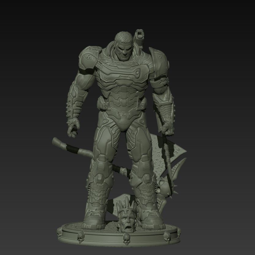 DOOM SLAYER WHITH BGF 3D print model_52