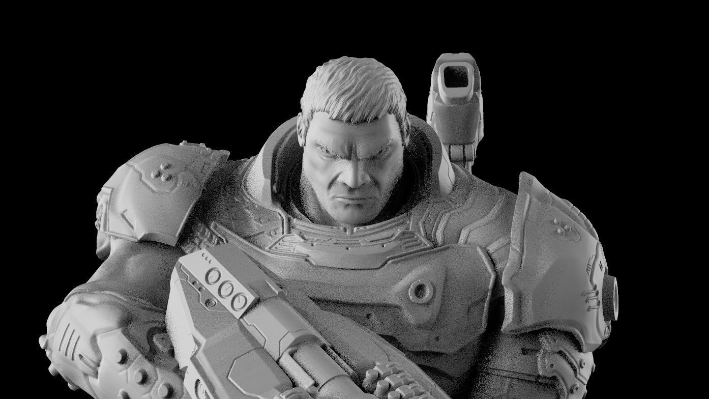 DOOM SLAYER WHITH BGF 3D print model_39