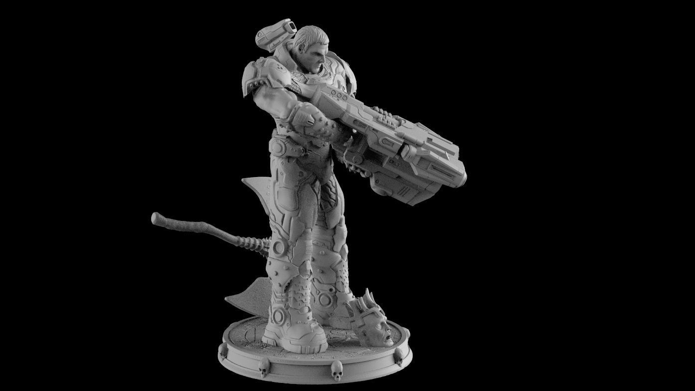 DOOM SLAYER WHITH BGF 3D print model_24