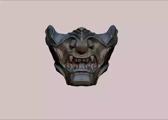 japanese demon mask Ghost of Tsushima game 3D print model