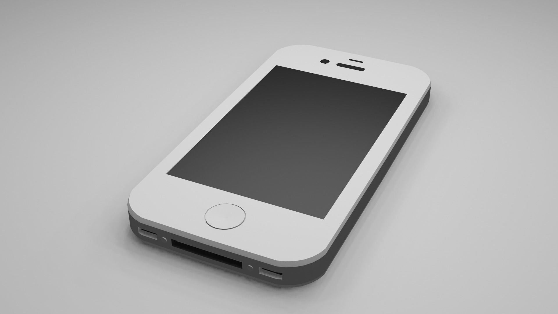 iPhone 4S Low-poly 3D model_1