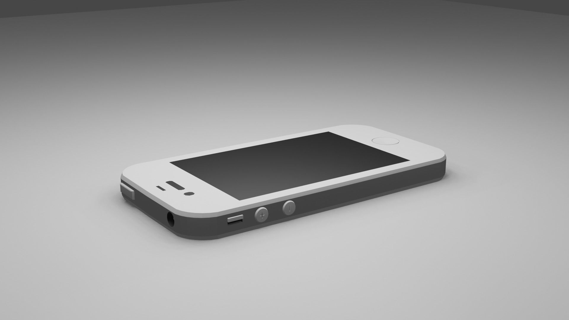 iPhone 4S Low-poly 3D model_2