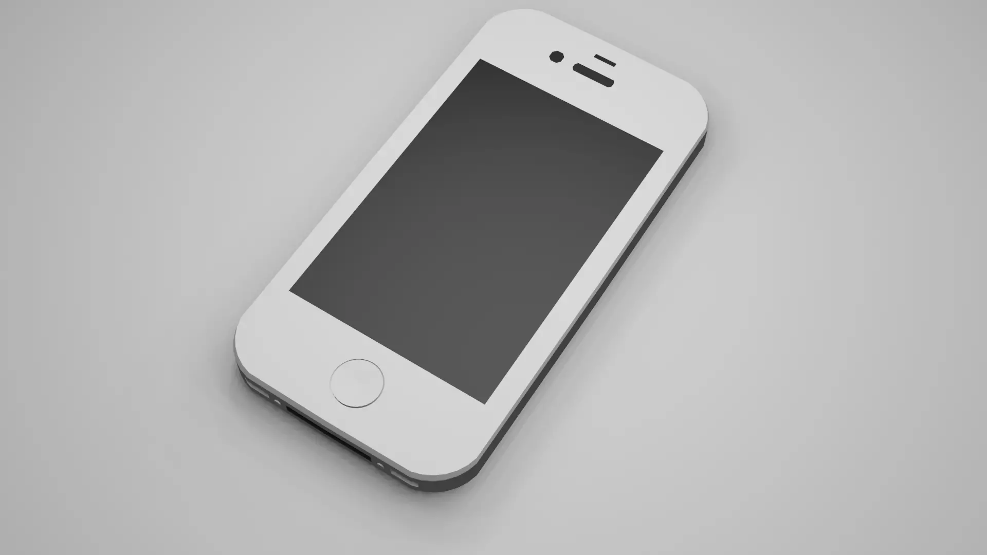 iPhone 4S Low-poly 3D model_0