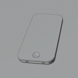 iPhone 4S Low-poly 3D model_3