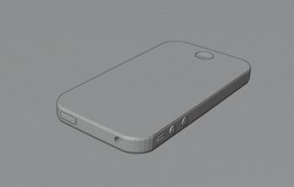 iPhone 4S Low-poly 3D model_4