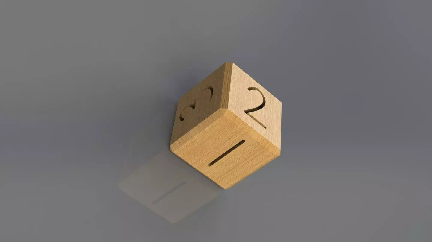 Dice model wooden cube Free 3D print model