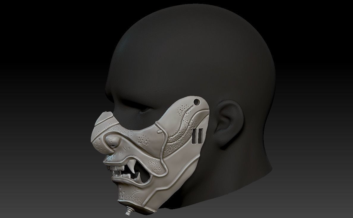 Sakai Mask Ghost of Tsushima Mask 3D print model_4