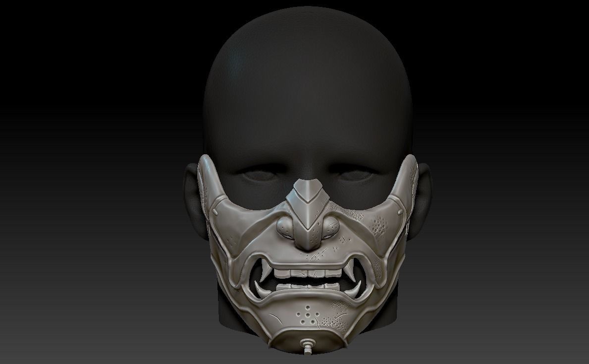 Sakai Mask Ghost of Tsushima Mask 3D print model_3