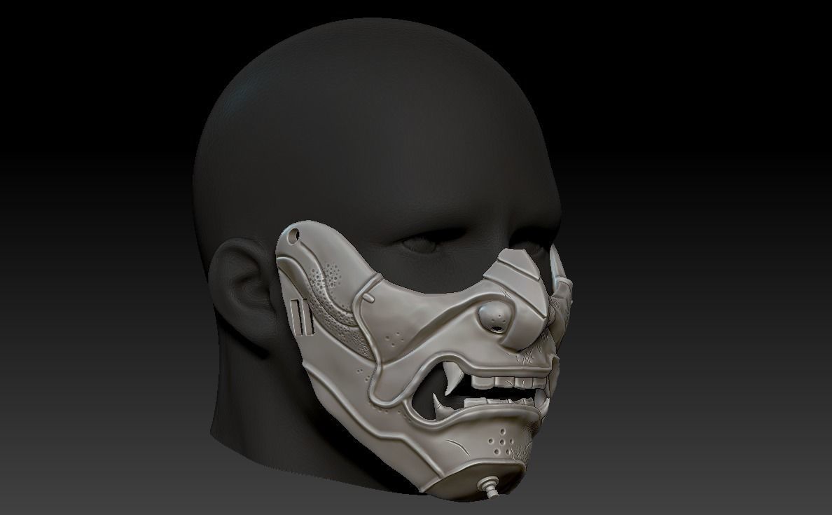 Sakai Mask Ghost of Tsushima Mask 3D print model_6