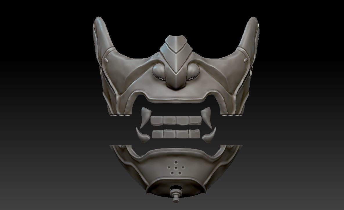 Sakai Mask Ghost of Tsushima Mask 3D print model_15