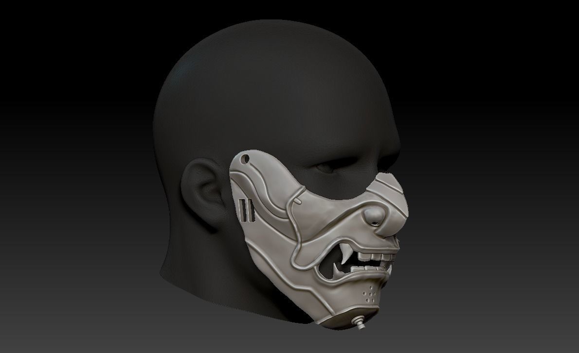 Sakai Mask Ghost of Tsushima Mask 3D print model_25