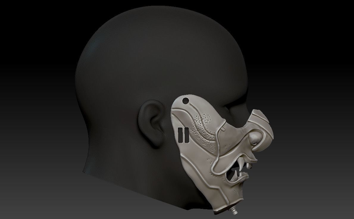 Sakai Mask Ghost of Tsushima Mask 3D print model_7