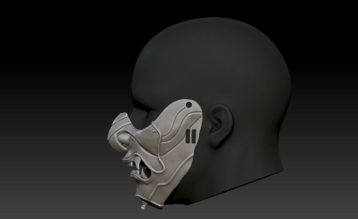 Sakai Mask Ghost of Tsushima Mask 3D print model_21