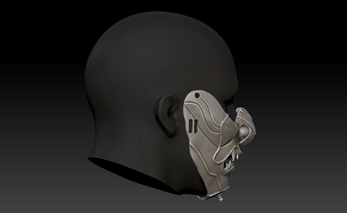 Sakai Mask Ghost of Tsushima Mask 3D print model_23