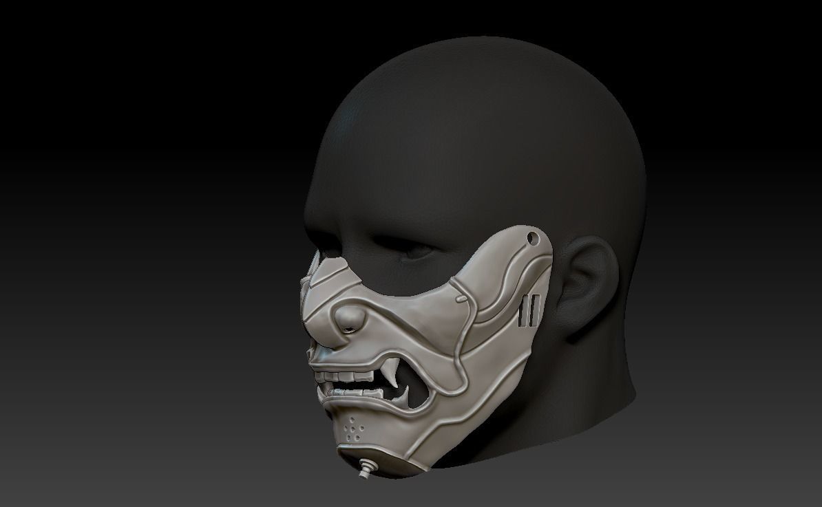Sakai Mask Ghost of Tsushima Mask 3D print model_13