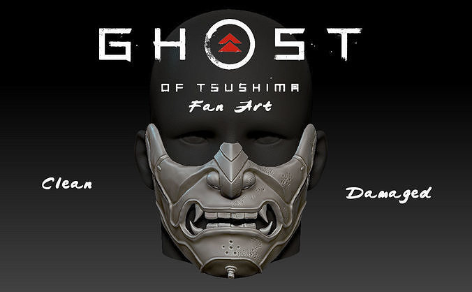 Sakai Mask Ghost of Tsushima Mask 3D print model