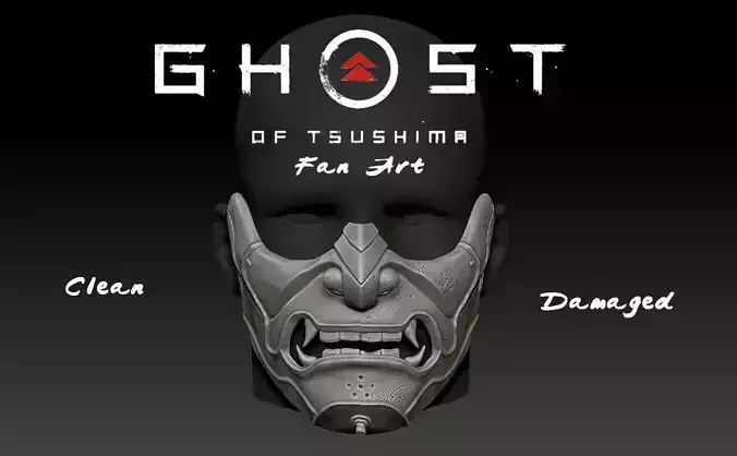 Sakai Mask Ghost of Tsushima Mask 3D print model