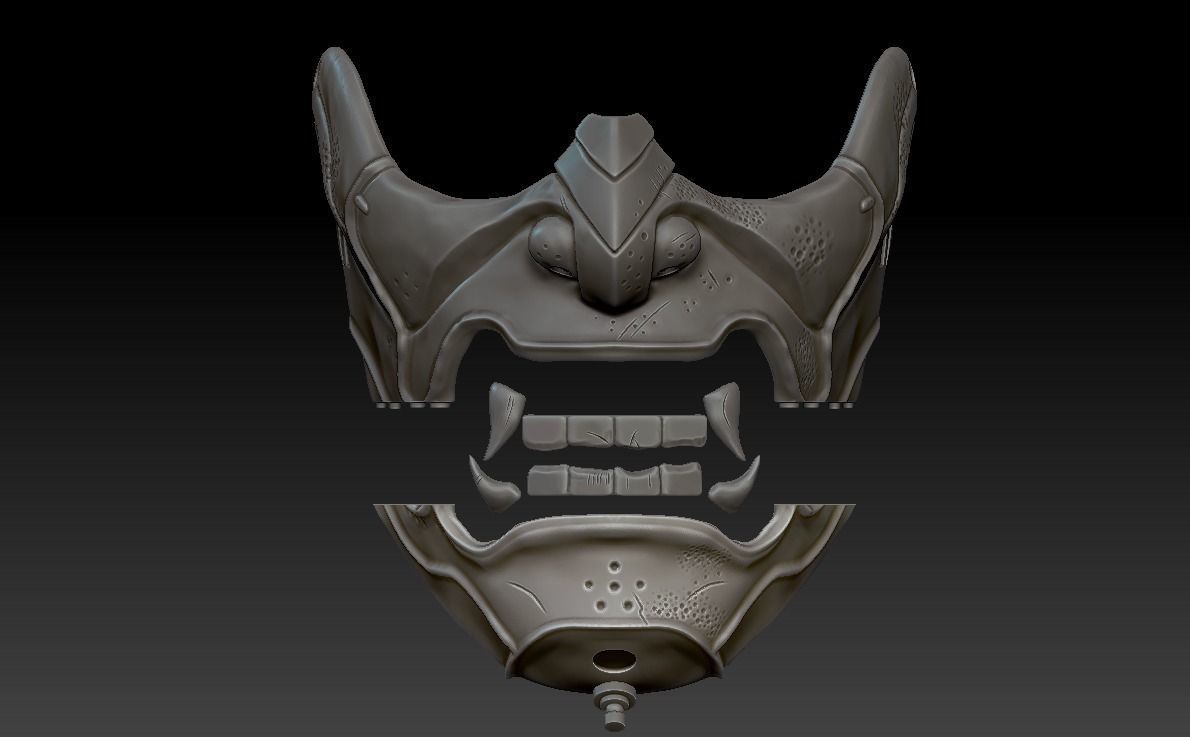 Sakai Mask Ghost of Tsushima Mask 3D print model_19