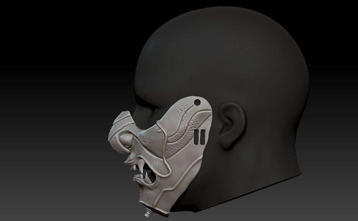 Sakai Mask Ghost of Tsushima Mask 3D print model_5