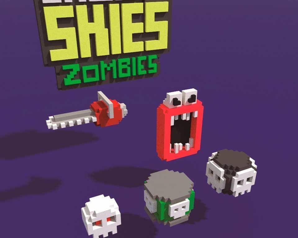 Shooty Zombies Voxel 3D Game Assets Low-poly 3D model_8