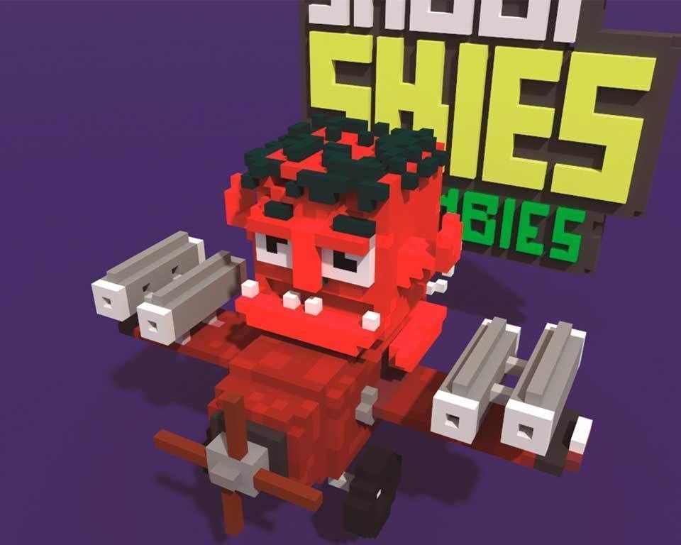 Shooty Zombies Voxel 3D Game Assets Low-poly 3D model_6