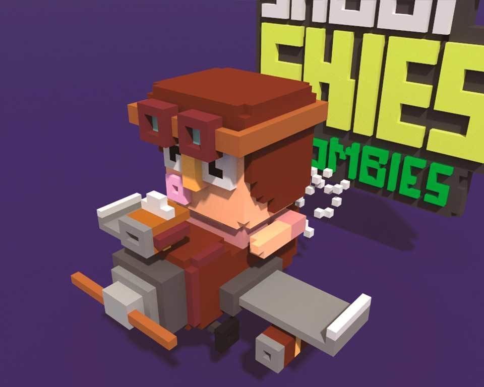 Shooty Zombies Voxel 3D Game Assets Low-poly 3D model_3