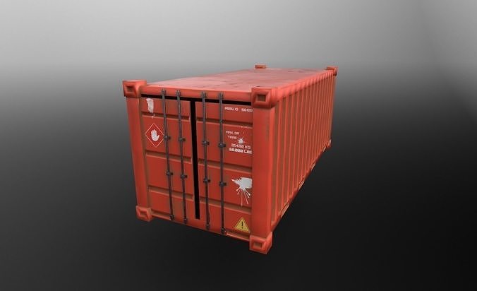 Industrial Container Pack PBR Low-poly Low-poly 3D model